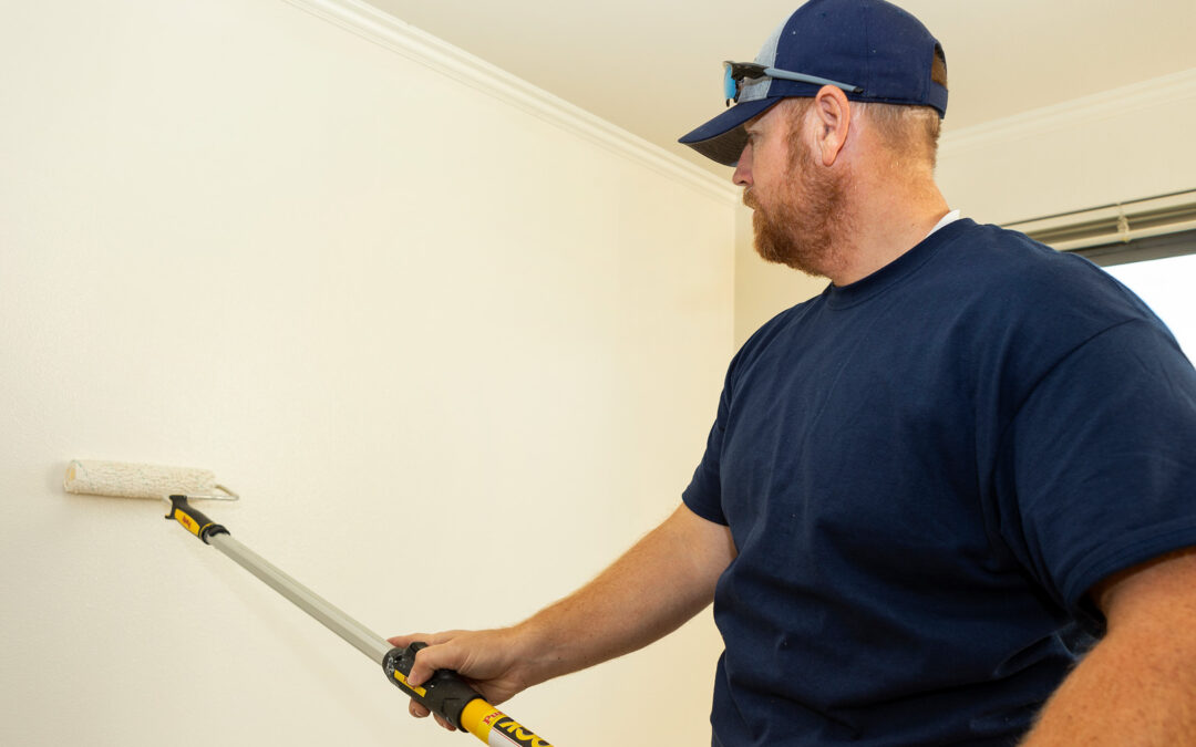 Maintenance painting an apartment
