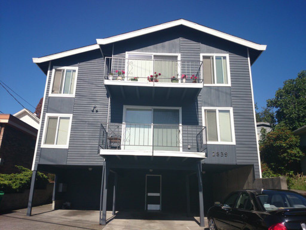 Thorndyke 5 apartments property exterior with carport and patio deck